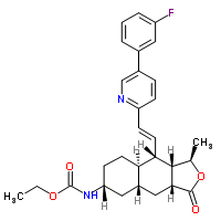 ethyl ((1R,3aR,4aR,6R,8aR,9S,9aS)-9-((E)-2-(5-(3-fluorophenyl)pyridin-2-yl)vinyl)-1-methyl-3-oxododecahydronaphtho[2,3-c]furan-6-yl)carbamate